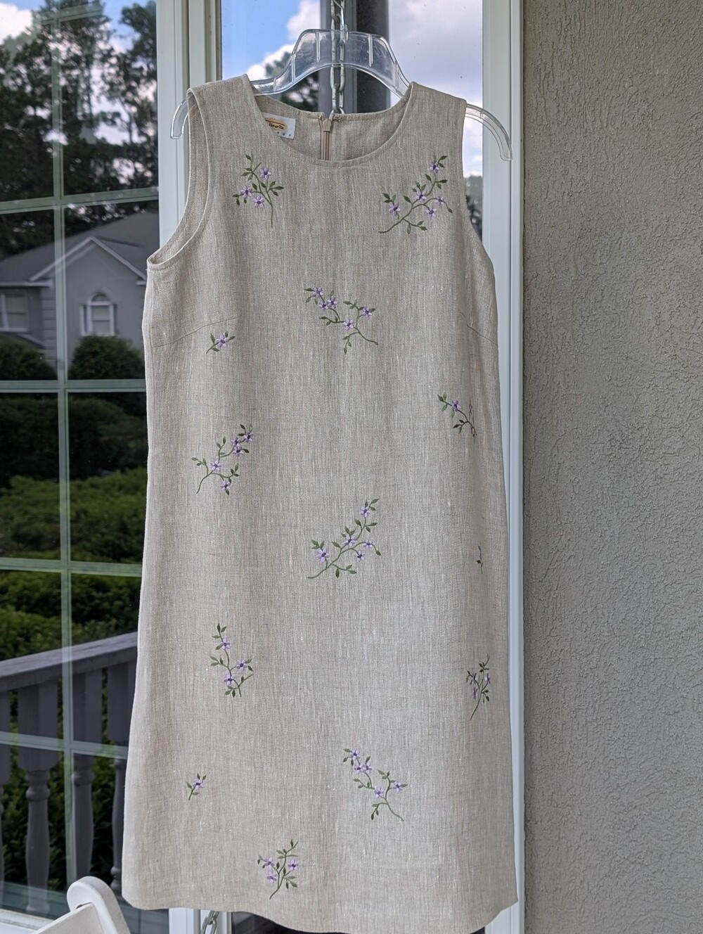 Talbots 2P Sleeveless Linen Shift Dress